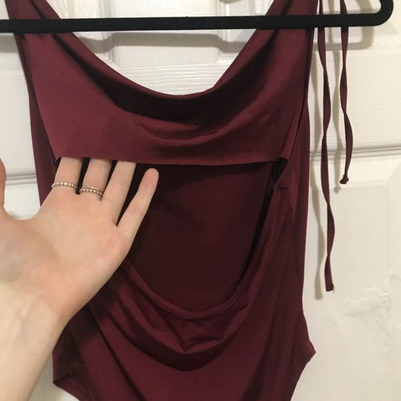 Red Halter Bodysuit - Picture 3 of 3